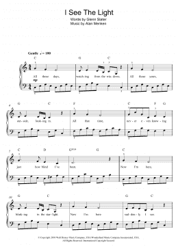 page one of I See The Light (from Tangled) (Piano, Vocal & Guitar Chords)