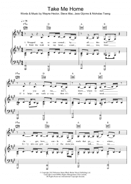 page one of Take Me Home (BBC Children In Need Single 2015) (Piano, Vocal & Guitar Chords)