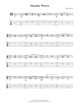 page one of Danube Waves (Guitar Tab)
