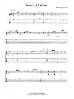page one of Bouree in A Minor (Guitar Tab)