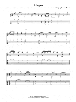 page one of Allegro K3 (Guitar Tab)