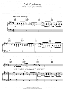 page one of Call You Home (Piano, Vocal & Guitar Chords)