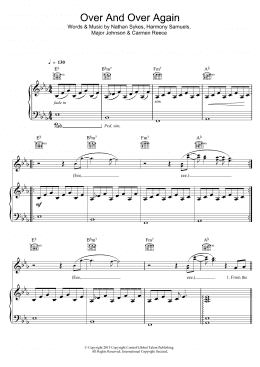 page one of Over And Over Again (Piano, Vocal & Guitar Chords)