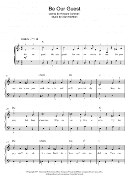 page one of Be Our Guest (from Beauty And The Beast) (Beginner Piano (Abridged))