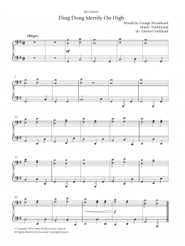 page one of Ding Dong! Merrily On High (Piano Solo)