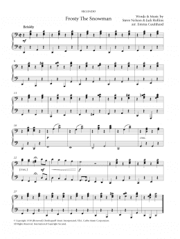 page one of Frosty The Snowman (Piano Solo)