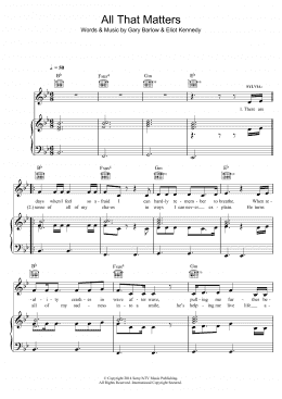 page one of All That Matters (from Finding Neverland) (Piano, Vocal & Guitar Chords)