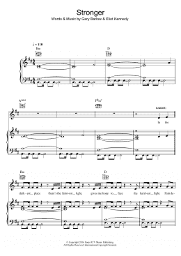 page one of Stronger (from 'Finding Neverland') (Piano, Vocal & Guitar Chords)