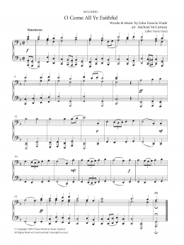 page one of O Come All Ye Faithful (Piano Duet)