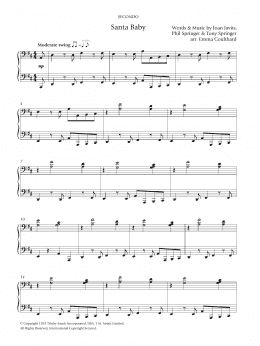 page one of Santa Baby (Piano Duet)