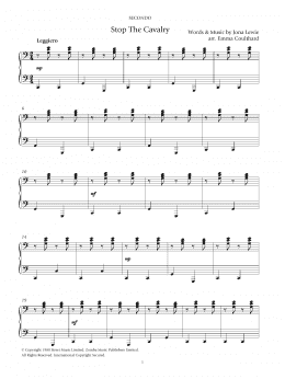 page one of Stop The Cavalry (Piano Duet)