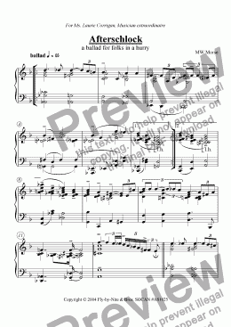 page one of Ballad Trilogy I - Afterschlock