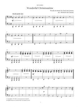 page one of Wonderful Christmastime (Piano Duet)