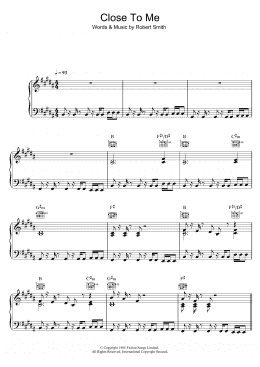 page one of Close To Me (Piano, Vocal & Guitar Chords)