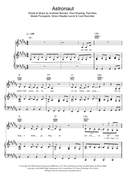 page one of Astronaut (featuring Andreas Bourani) (Piano, Vocal & Guitar Chords (Right-Hand Melody))