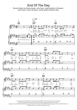 page one of End Of The Day (Piano, Vocal & Guitar Chords)