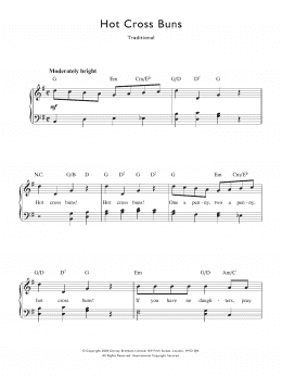 page one of Hot Cross Buns (Piano & Vocal)