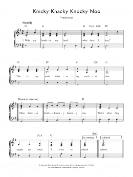 page one of Knicky Knacky Knocky Noo (Piano & Vocal)