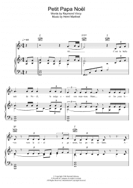 page one of Petit Papa Noel (Piano, Vocal & Guitar Chords)