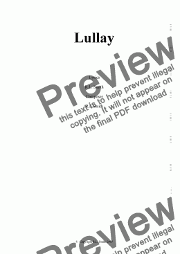 page one of Lullay