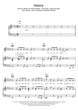 page one of History (Piano, Vocal & Guitar Chords)