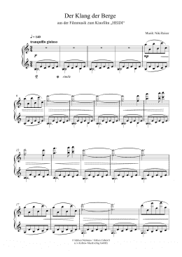page one of Der Klang Der Berge (The Sound Of The Mountains) (from "Heidi") (Piano Solo)