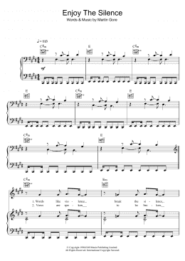 page one of Enjoy The Silence (Piano, Vocal & Guitar Chords)