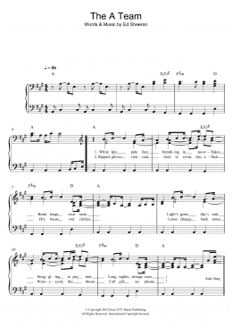 page one of The A Team (Easy Piano)