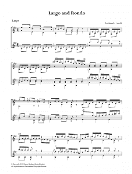 page one of Largo and Rondo (Easy Guitar)