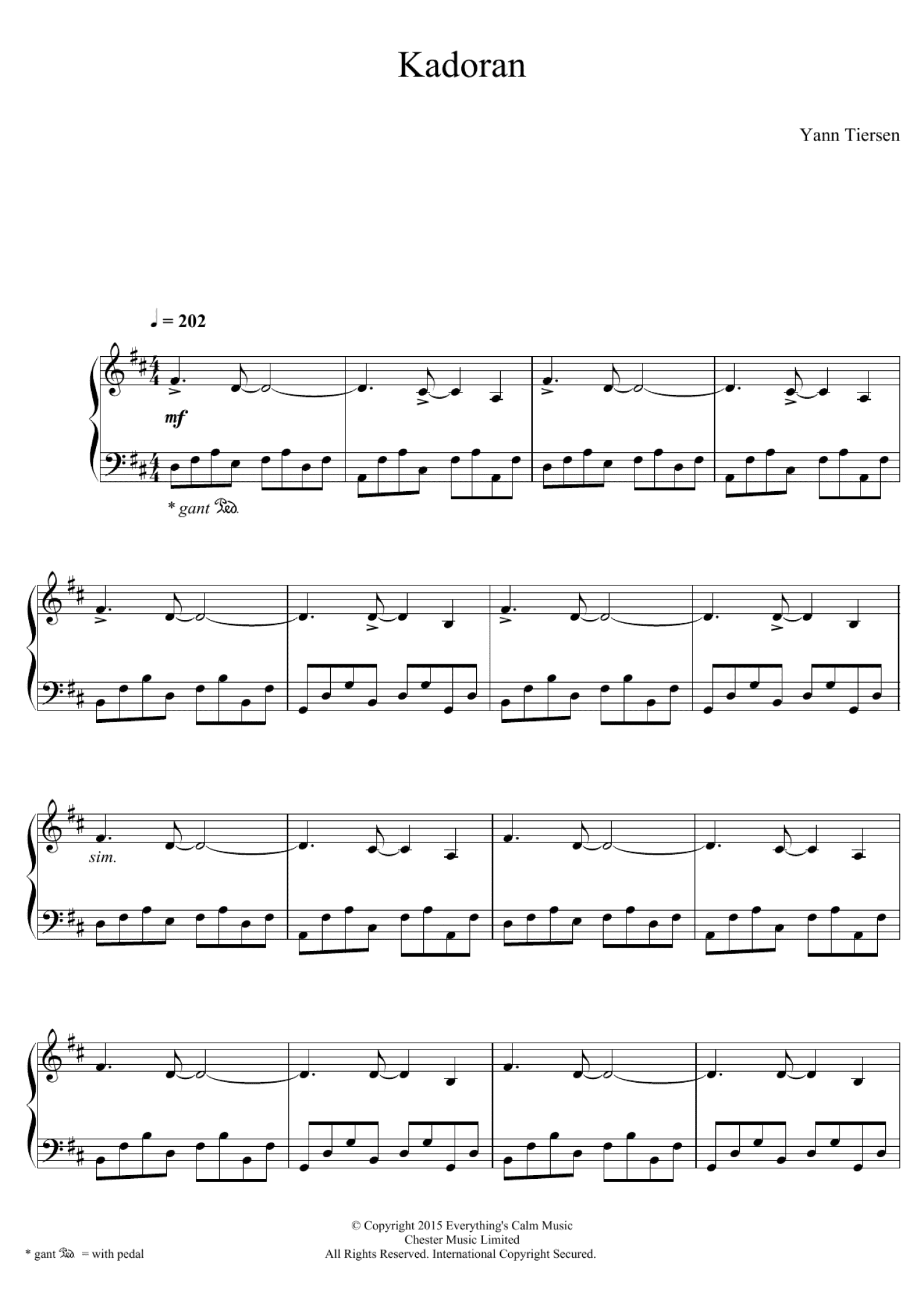Kadoran (Piano Solo)