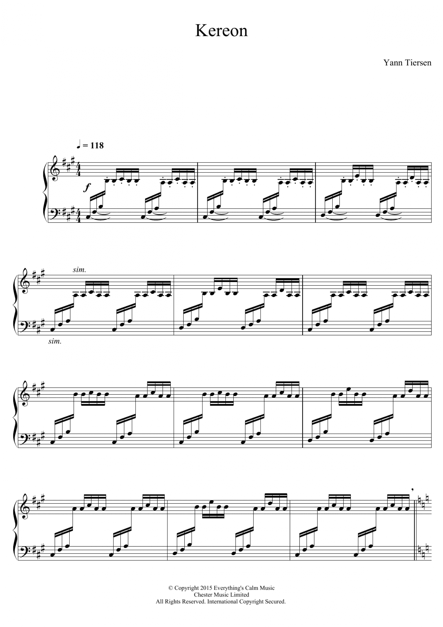 Kereon (Piano Solo)
