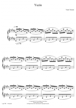 page one of Yuzin (Piano Solo)