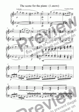 page one of The scene for the piano (1.snow)