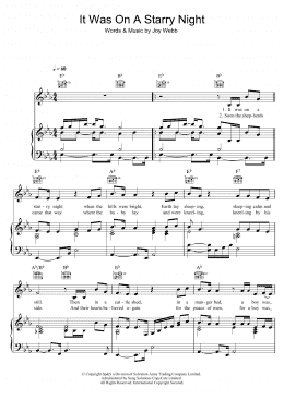 page one of (It Was On) A Starry Night (Piano, Vocal & Guitar Chords (Right-Hand Melody))