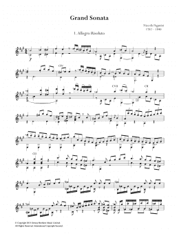 page one of Grand Sonata (Easy Guitar)