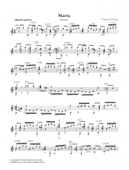 page one of Maria, Gavotta (Easy Guitar)
