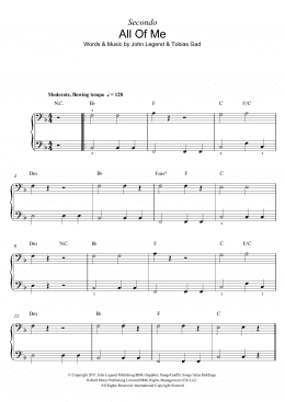 page one of All Of Me (Piano Duet)