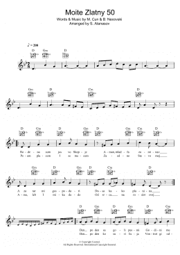 page one of Moite Zlatny 50 (Lead Sheet / Fake Book)