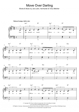 page one of Move Over Darling (Piano, Vocal & Guitar Chords)