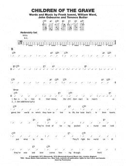 page one of Children Of The Grave (Ukulele Chords/Lyrics)
