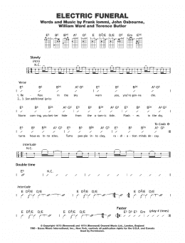 page one of Electric Funeral (Ukulele Chords/Lyrics)