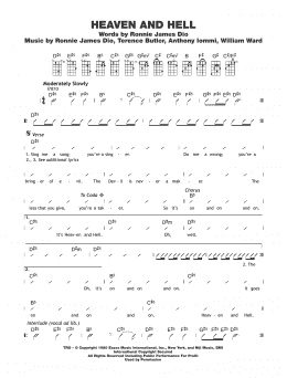 page one of Heaven And Hell (Ukulele Chords/Lyrics)