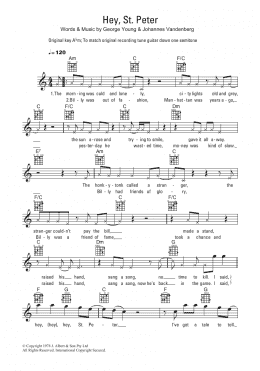 page one of Hey, St. Peter (Lead Sheet / Fake Book)