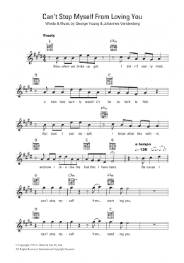 page one of Can't Stop Myself From Loving You (Lead Sheet / Fake Book)