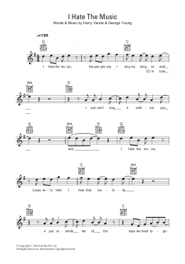 page one of I Hate The Music (Lead Sheet / Fake Book)