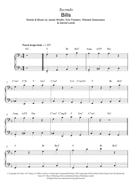 page one of Bills (Piano Solo)