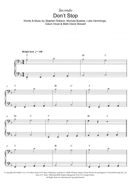 page one of Don't Stop (Piano Solo)