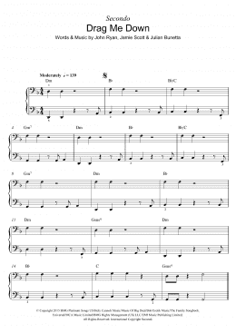 page one of Drag Me Down (Piano Solo)