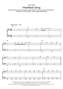 page one of Heartbeat Song (Piano Solo)