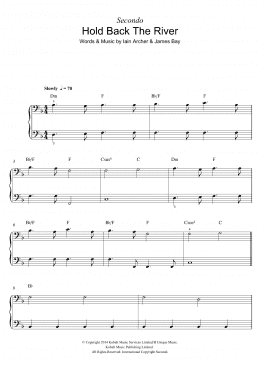 page one of Hold Back The River (Piano Solo)